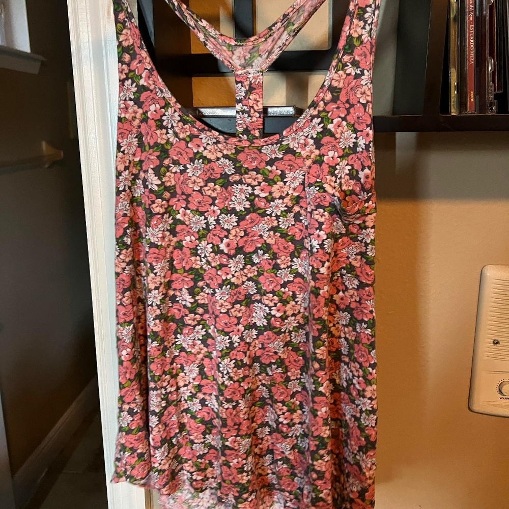 Racerback Floral Tank Top